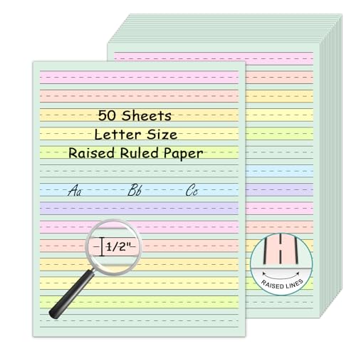 Colored handwriting paper, DOSTATNI · 50 sheets · Half-inch lines