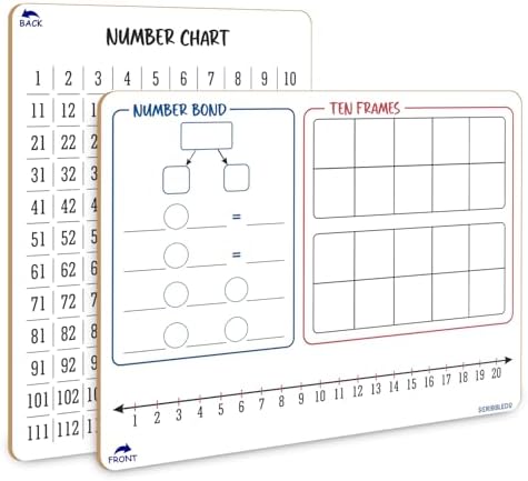 Number bond & ten-frame board, Scribbledo · 9 × 12 inches · Single board